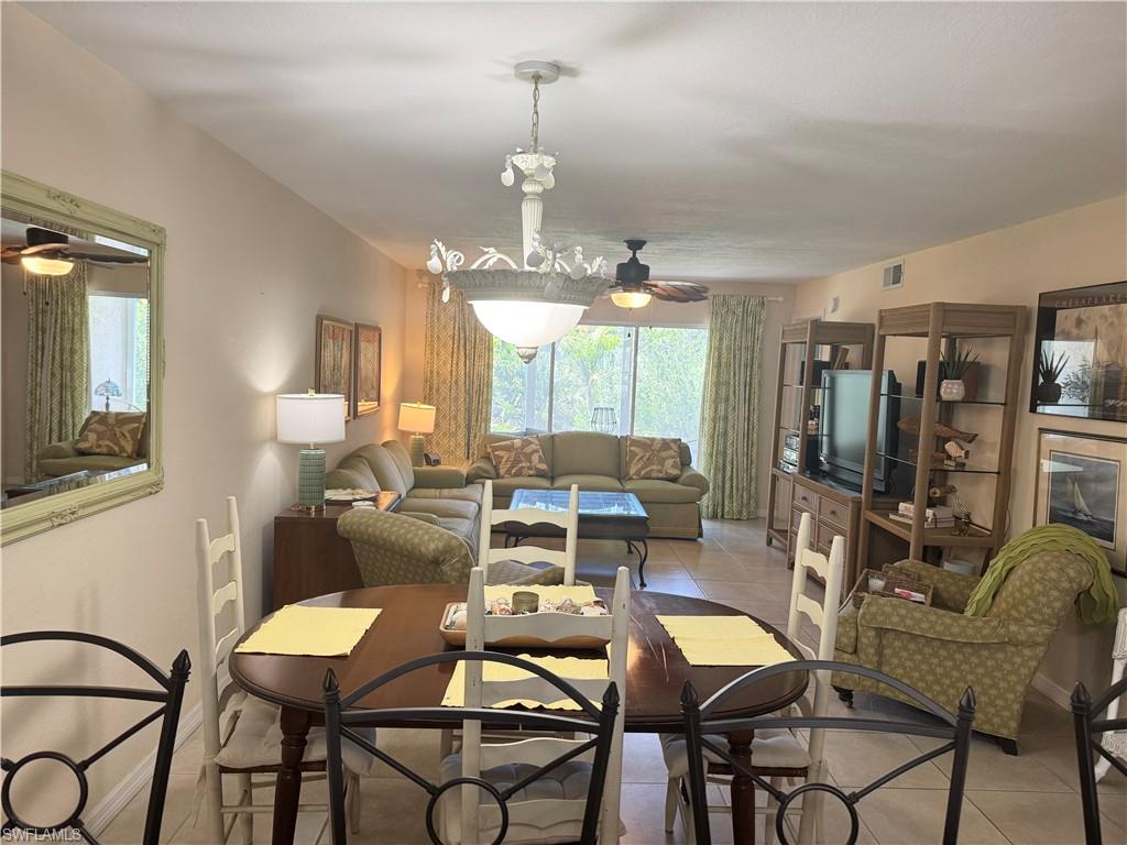 Dining Area and background is living area