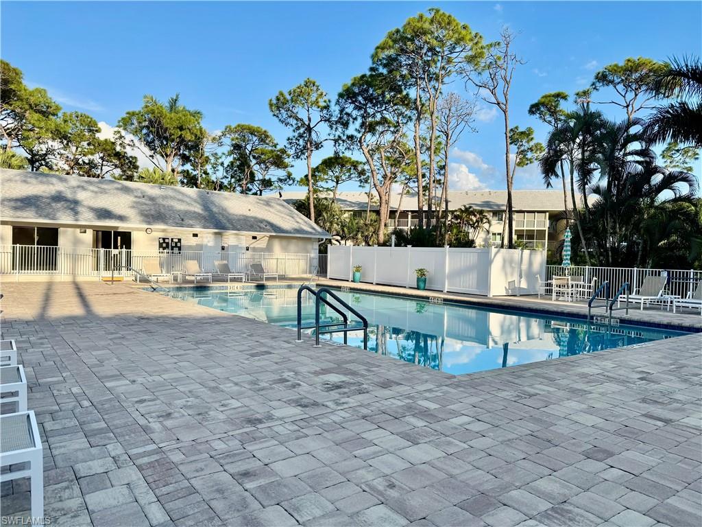 One of two community pools