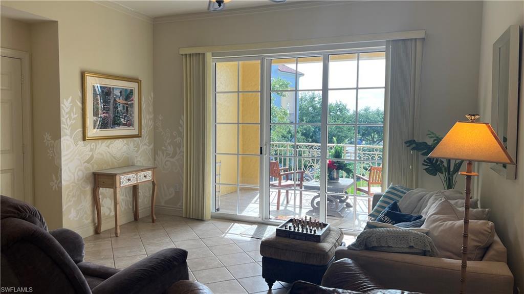 Living area with balcony