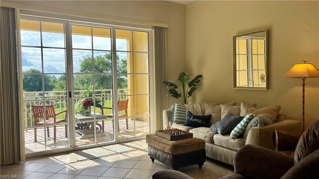 Living area with balcony