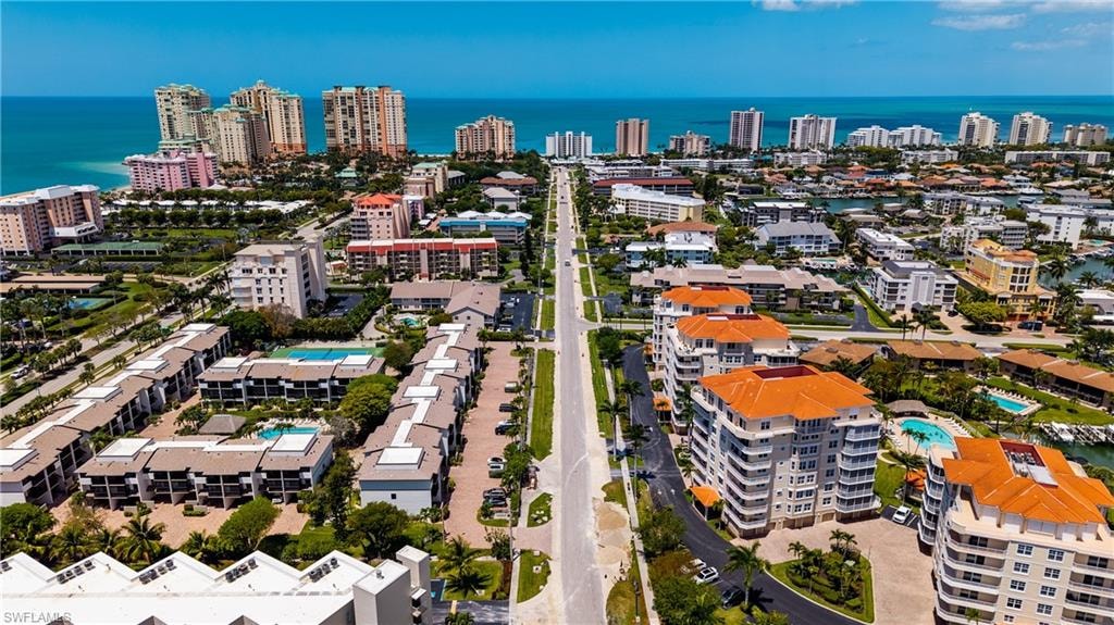 AERIAL VIEW to MARCO ISLAND'S CRESCENT BEACH