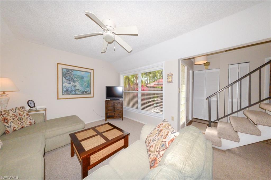 Spacious Living Room with large window View to the Private Courtyard and Patio