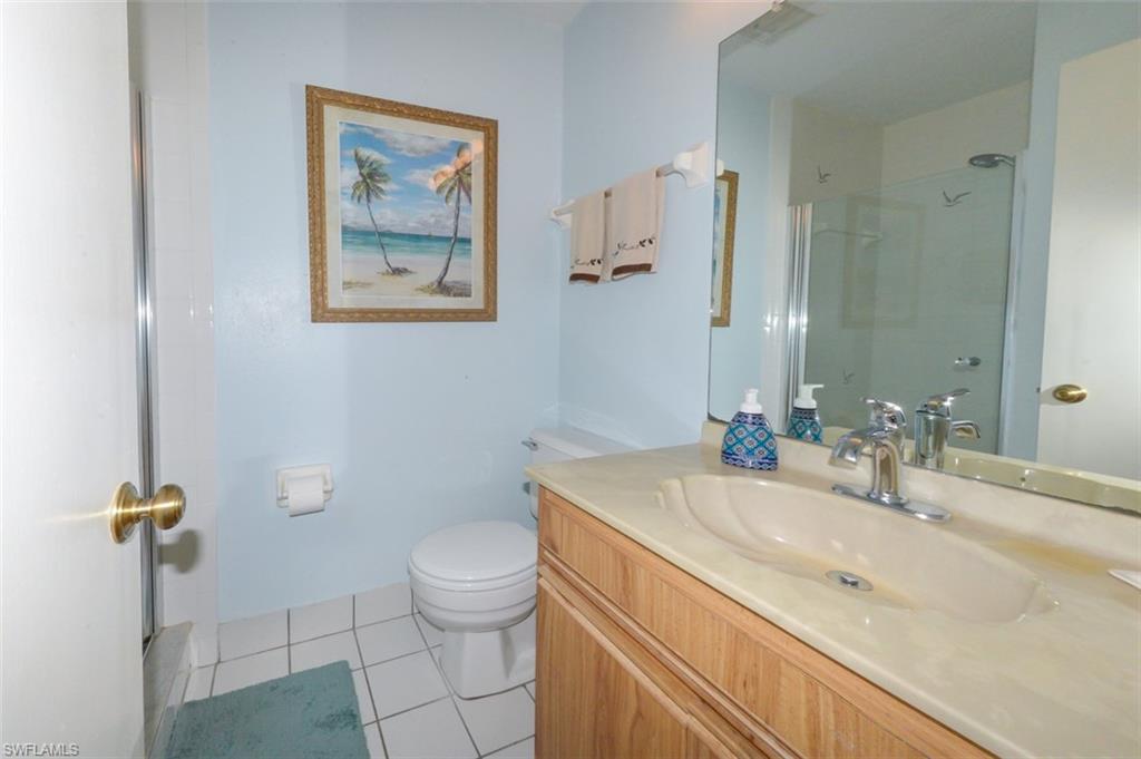Full bathroom with shower in downstairs  hallway