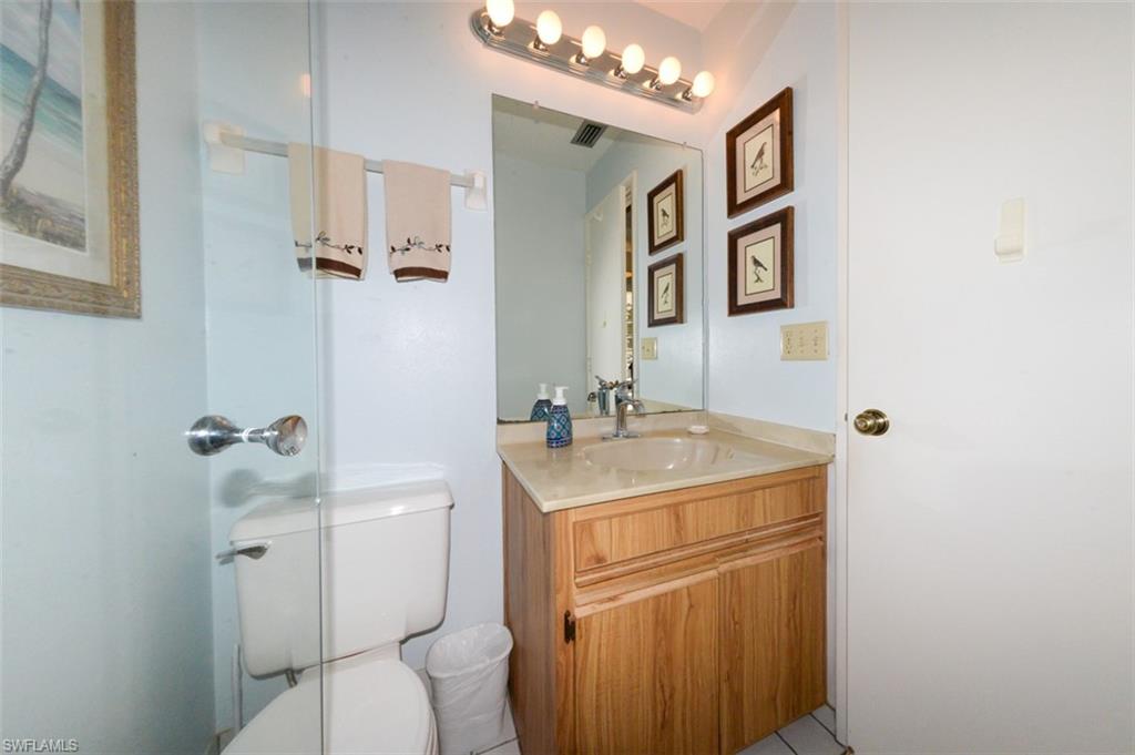 Full bathroom with shower in downstairs  hallway