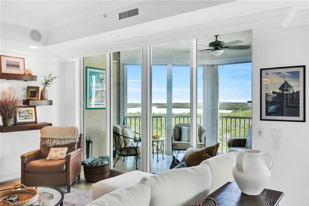 Living Room with Views of Turkey Bay & The Gulf