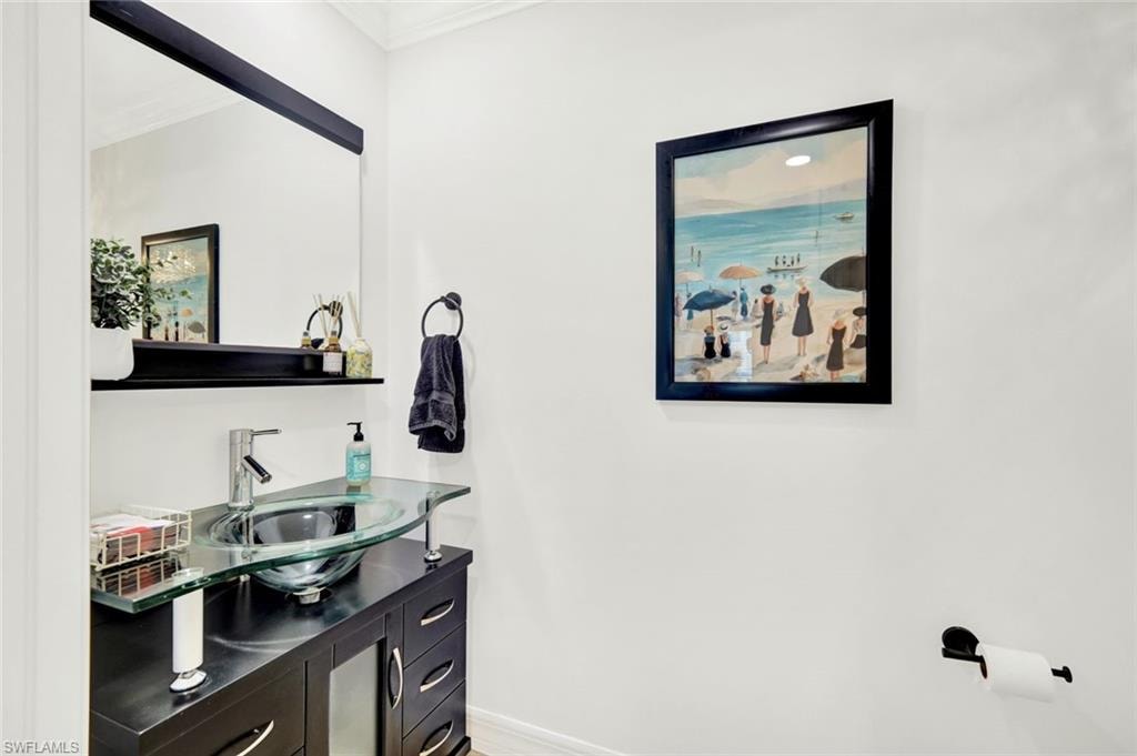 Powder Room off the Living Room