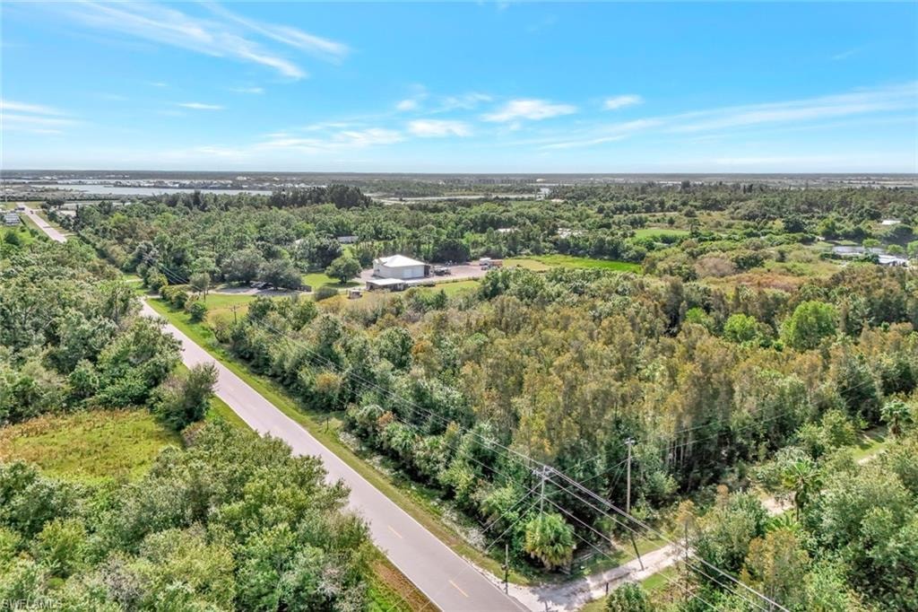 Drone / aerial view of a heavily wooded area