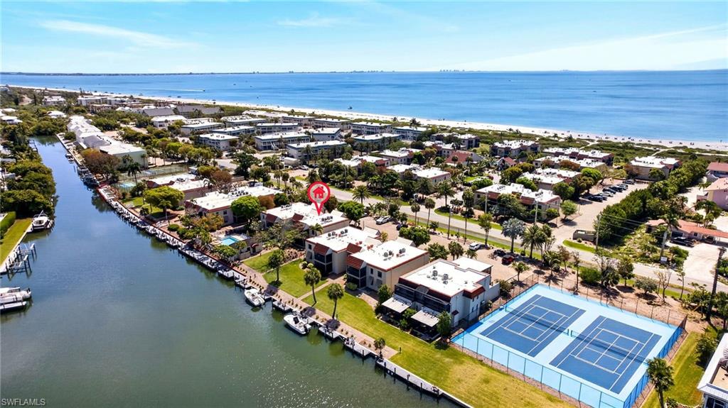 Canal-front property with community boat docks and direct water access