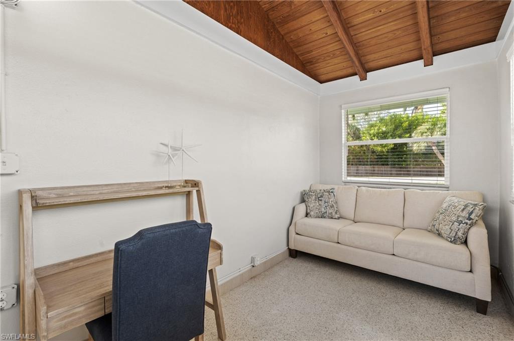Spacious back room offers an abundance of light