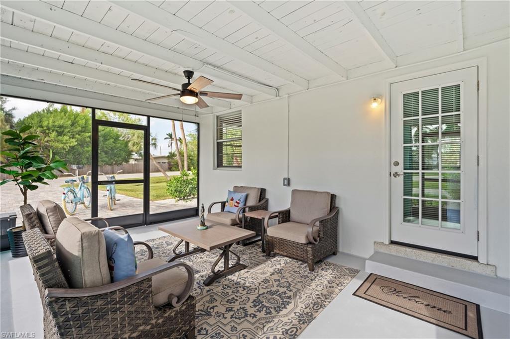 Walking in you are greeted by an enclosed porch