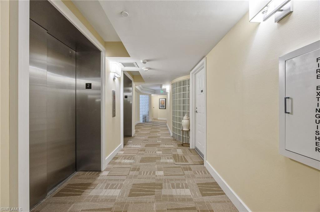 Elevators on floor.