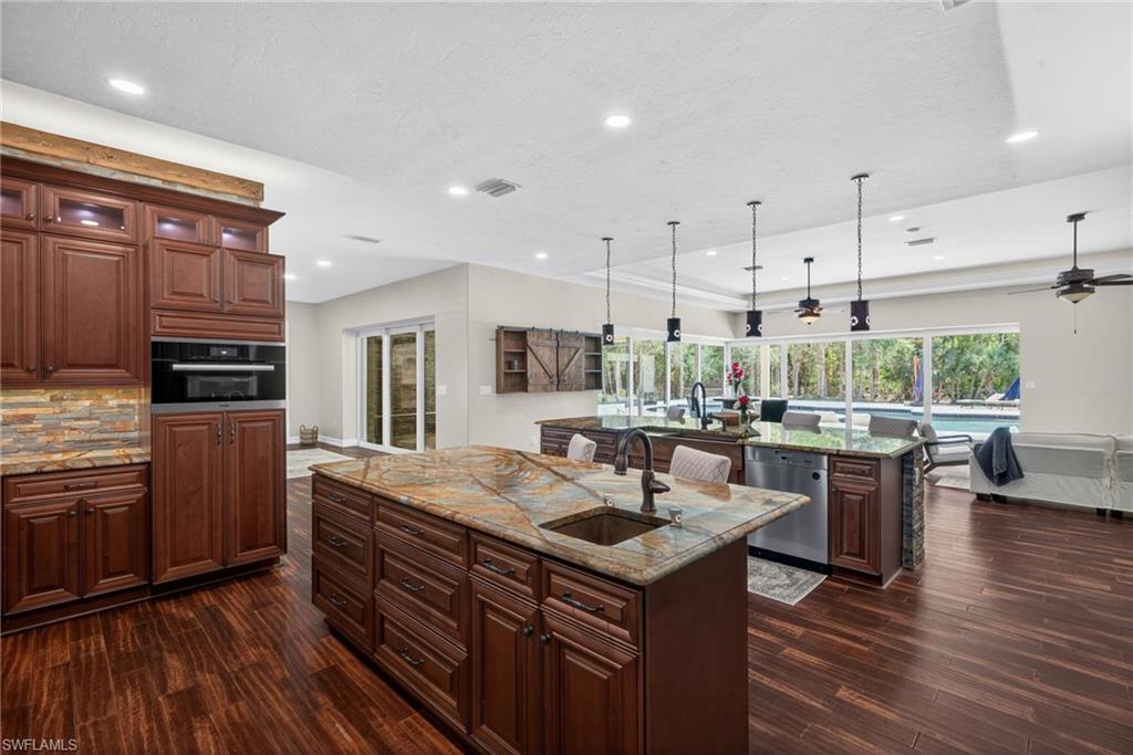 Custom Chef's Kitchen with Two Islands