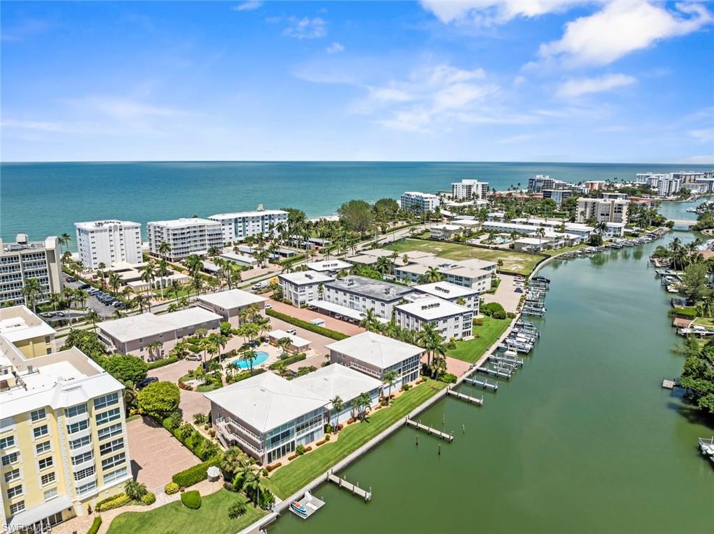 Waterfront canal featuring private boat docks and direct access to the Gulf of Mexico