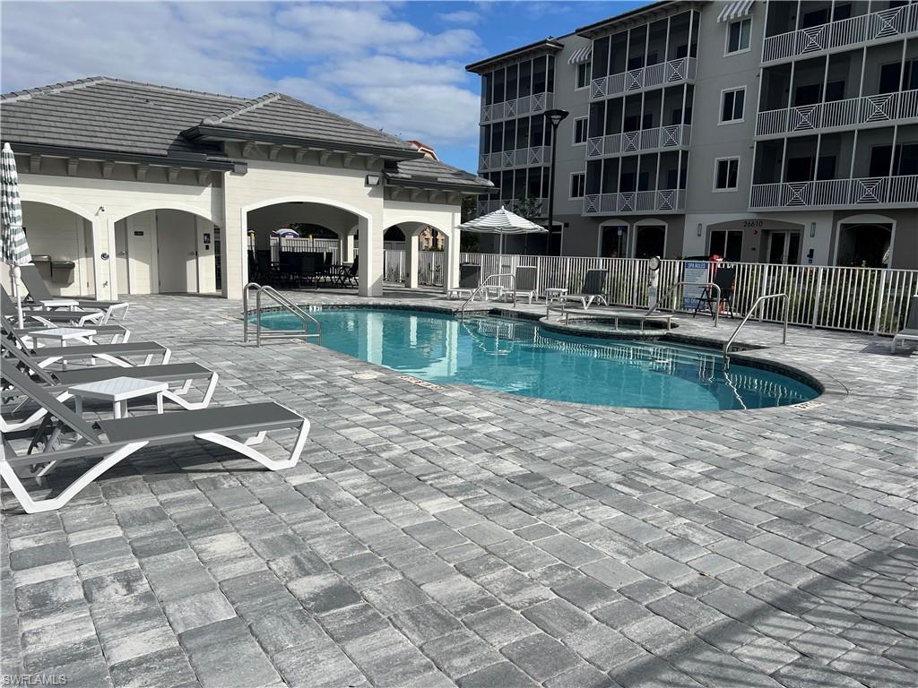 View of pool with a patio