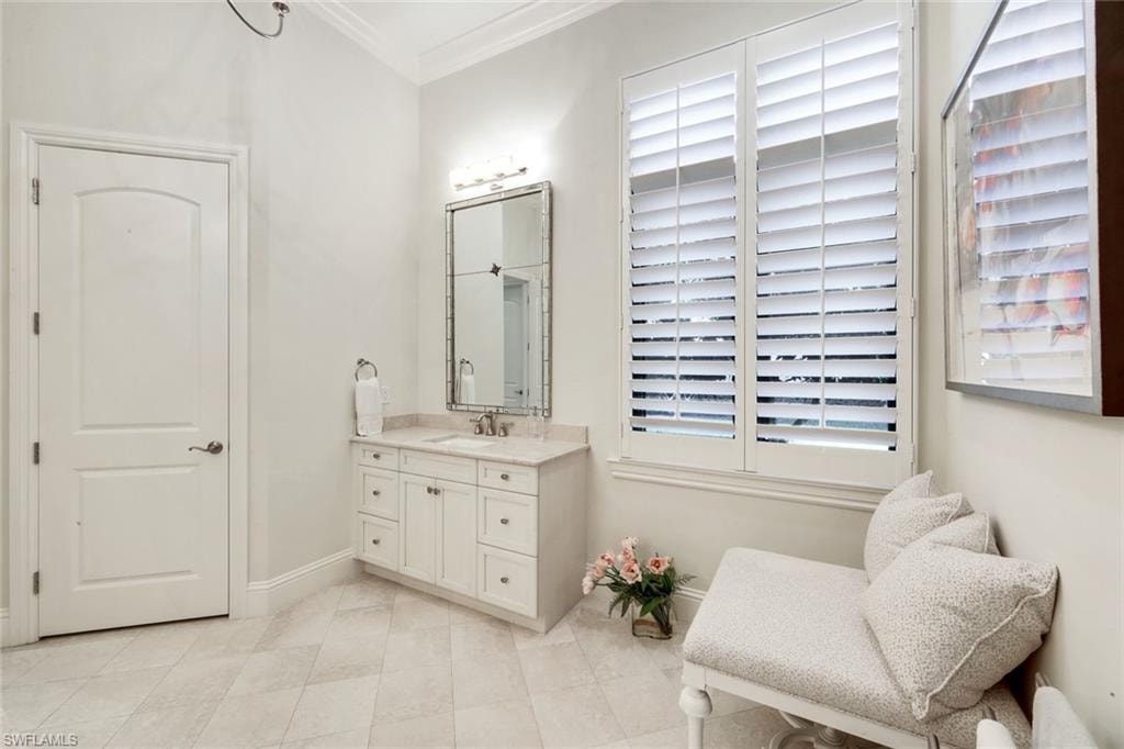 Bathroom with dual vanity