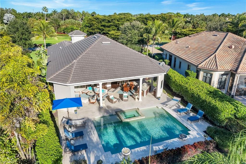 Southwest swimming pool luxury patio, a pool with connected hot tub