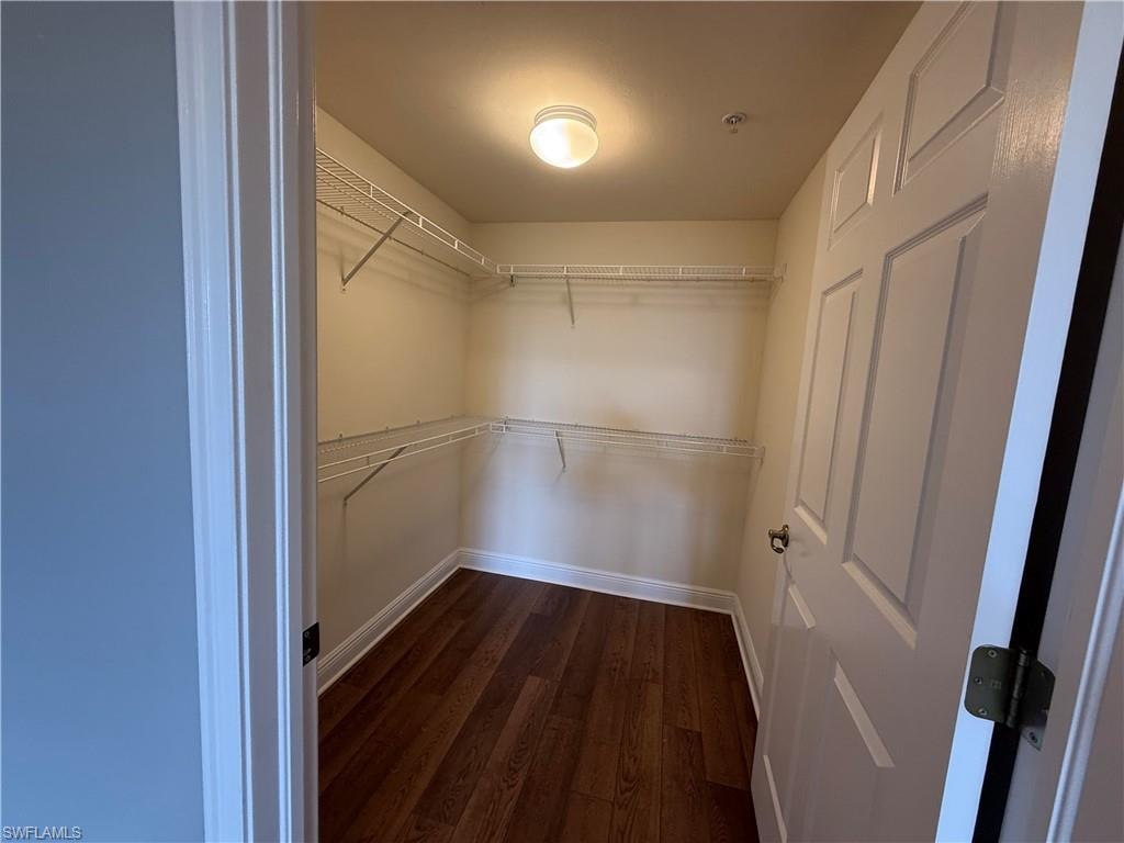 walking closet in master bedroom