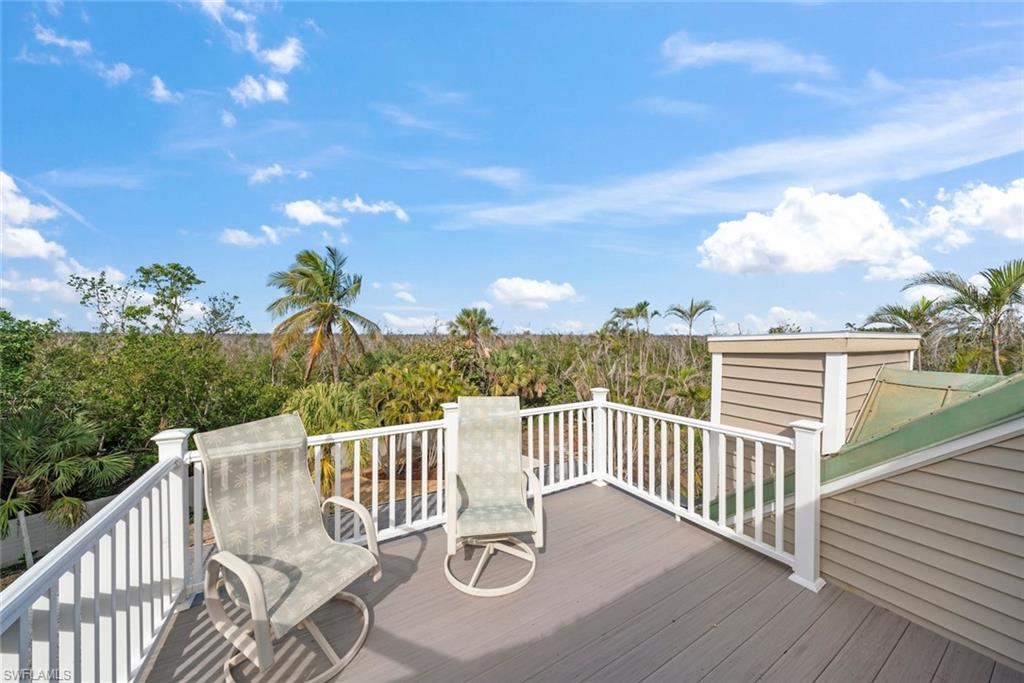Deck overlooking conservation land