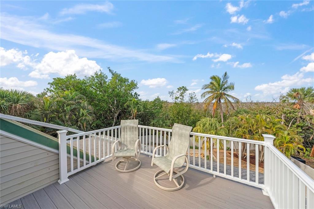Deck overlooking conservation land