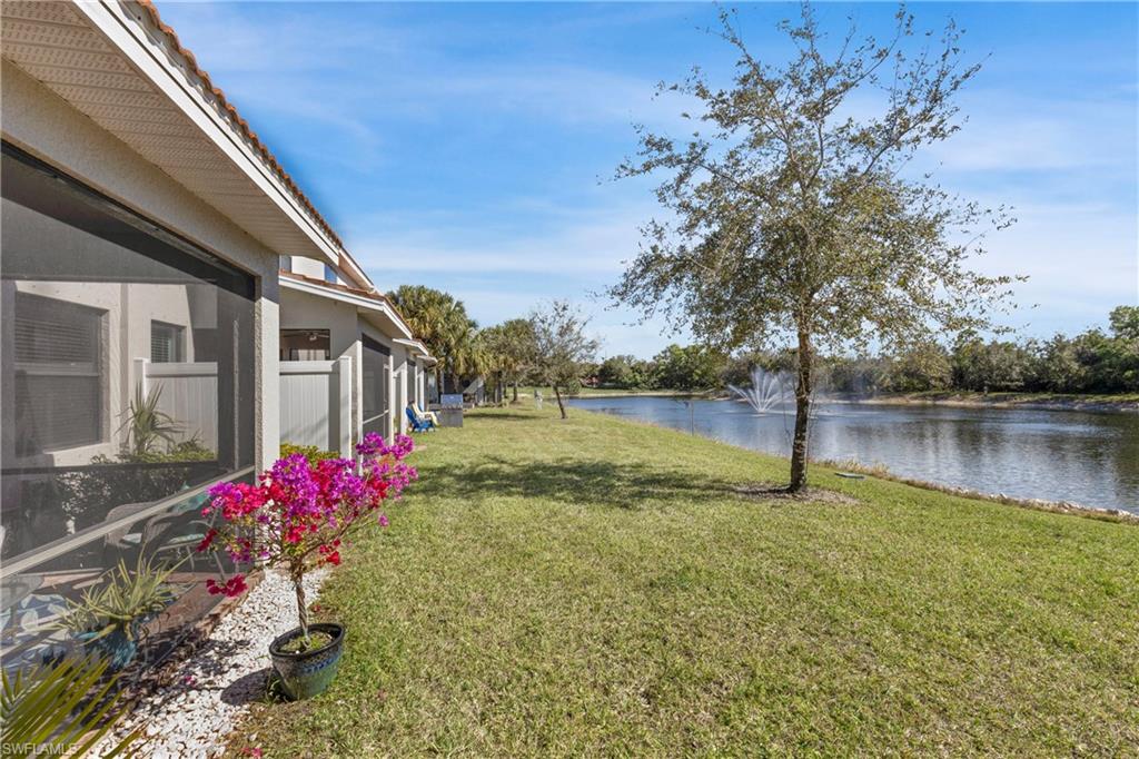 View of yard featuring a water view