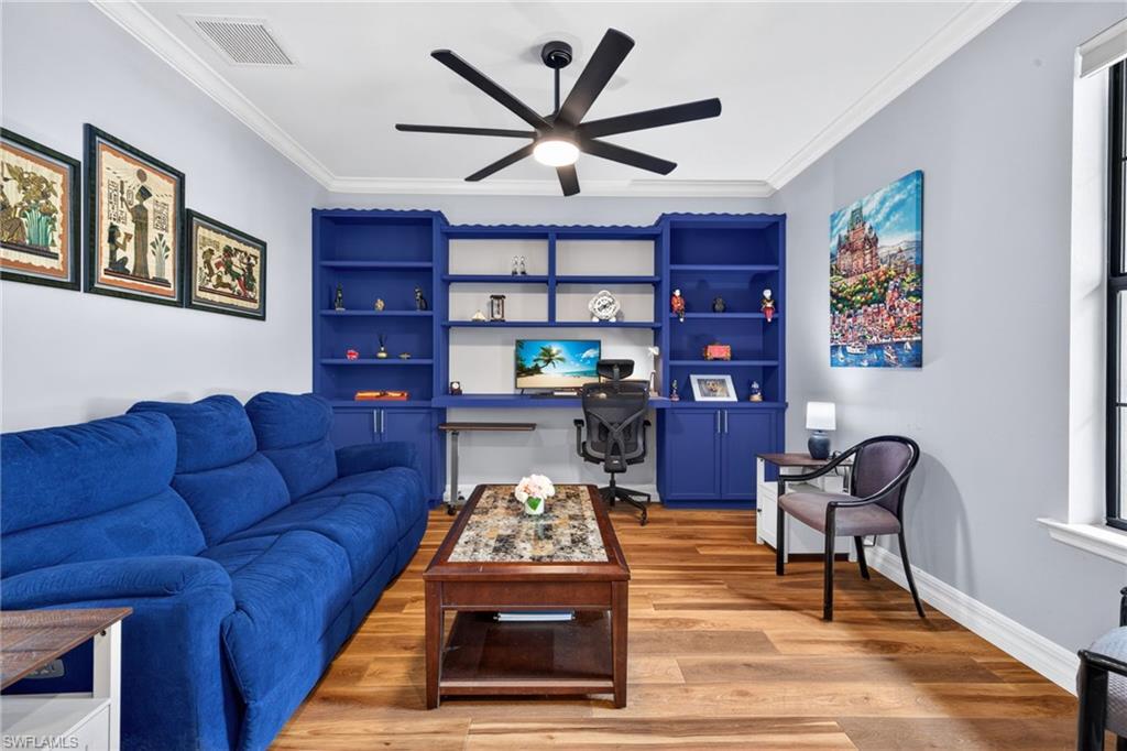 Den w/Built-In Shelving & Cabinetry