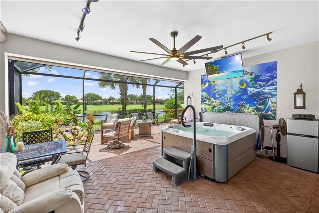 Outdoor Oasis, Spa & Custom Fountain