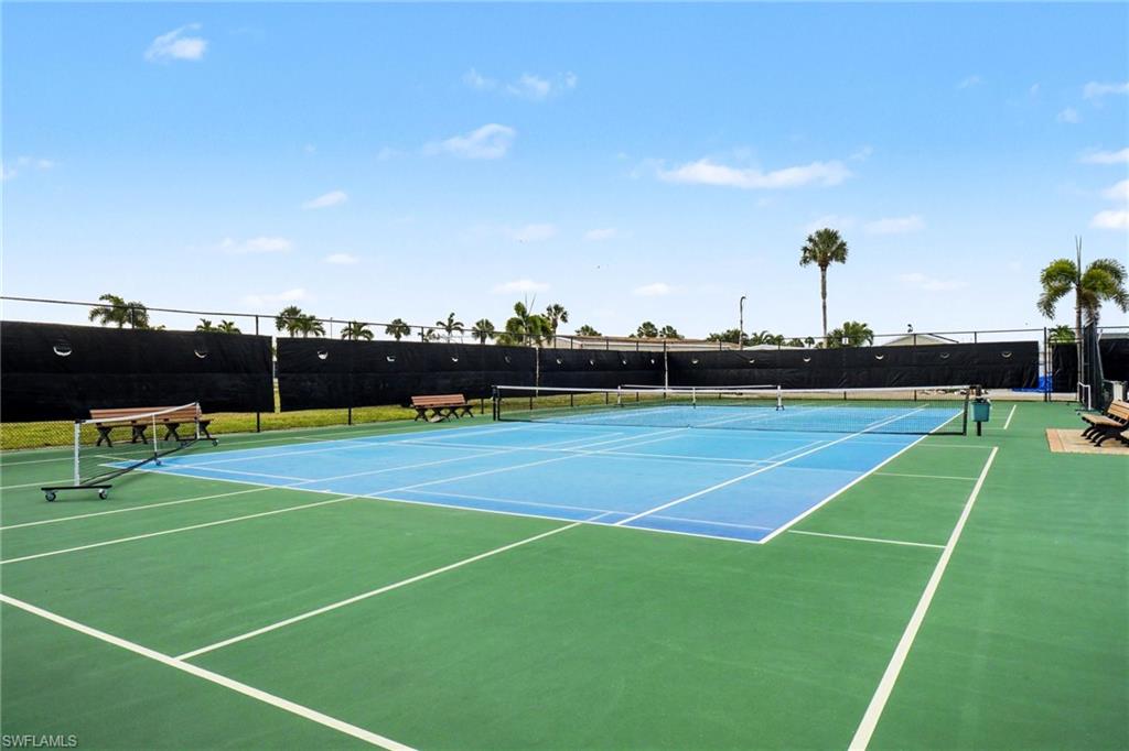 View of tennis court