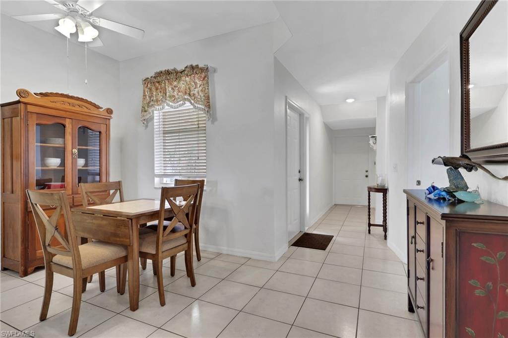 Welcoming foyer with extra storage closet