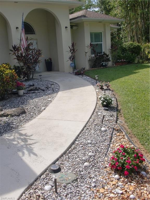 Sidewalk to entrance