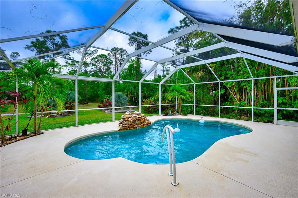 Ready for a swim now in the pool with waterfall