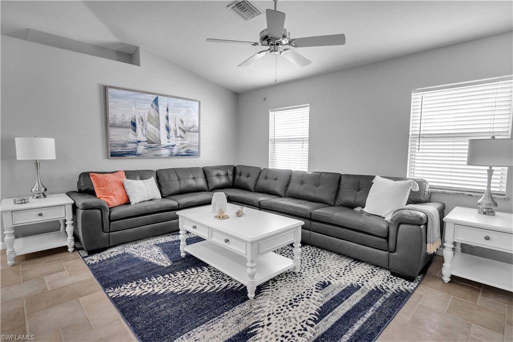 open family room & kitchen
