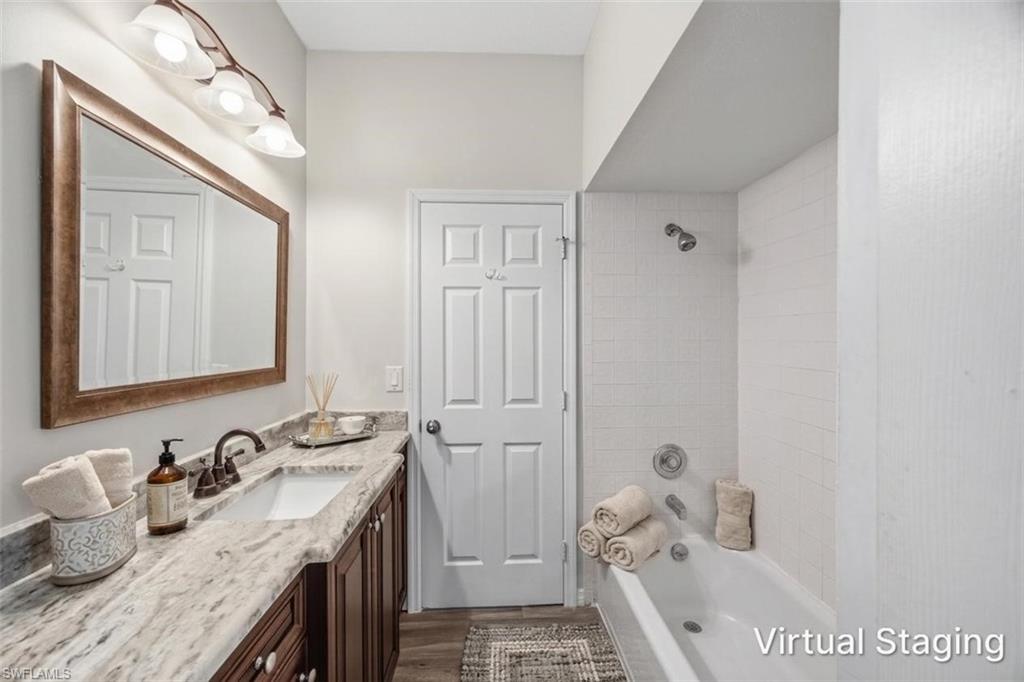 Jack and Jill Bathroom Virtually Staged