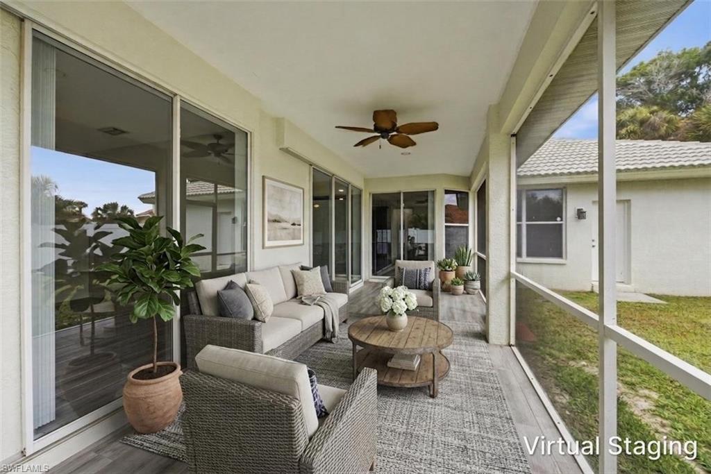 Screened In Lanai Virtually Staged