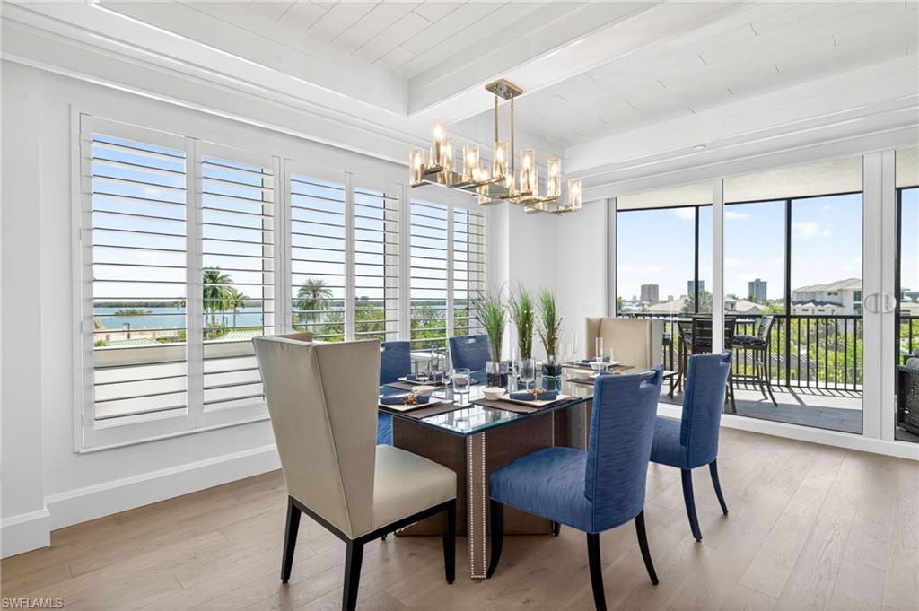 Amazing water views from your dining area