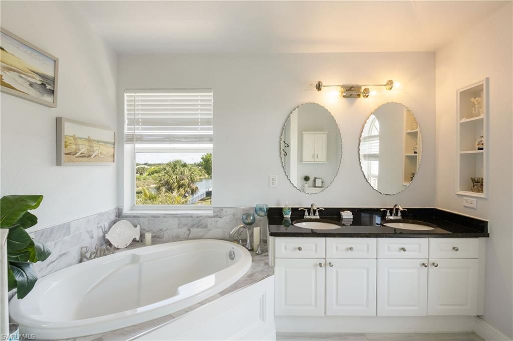 Double sink vanity.