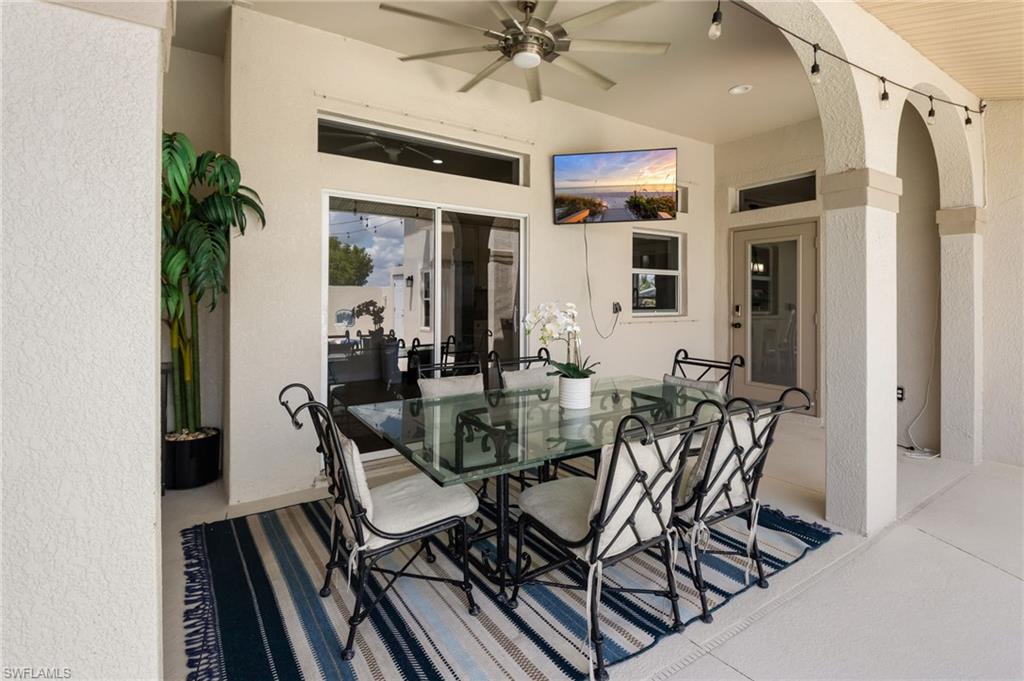 Large under roof lanai.