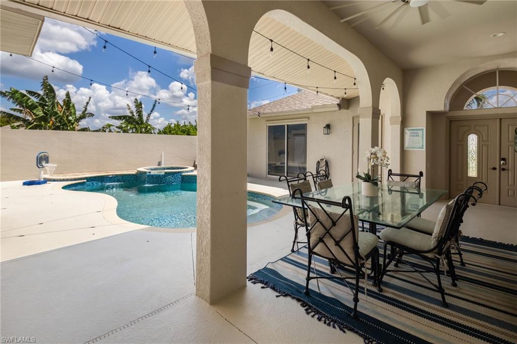 As you enter the home you are welcomed by a large courtyard area with cabana/mother in law suite, pool and spa.