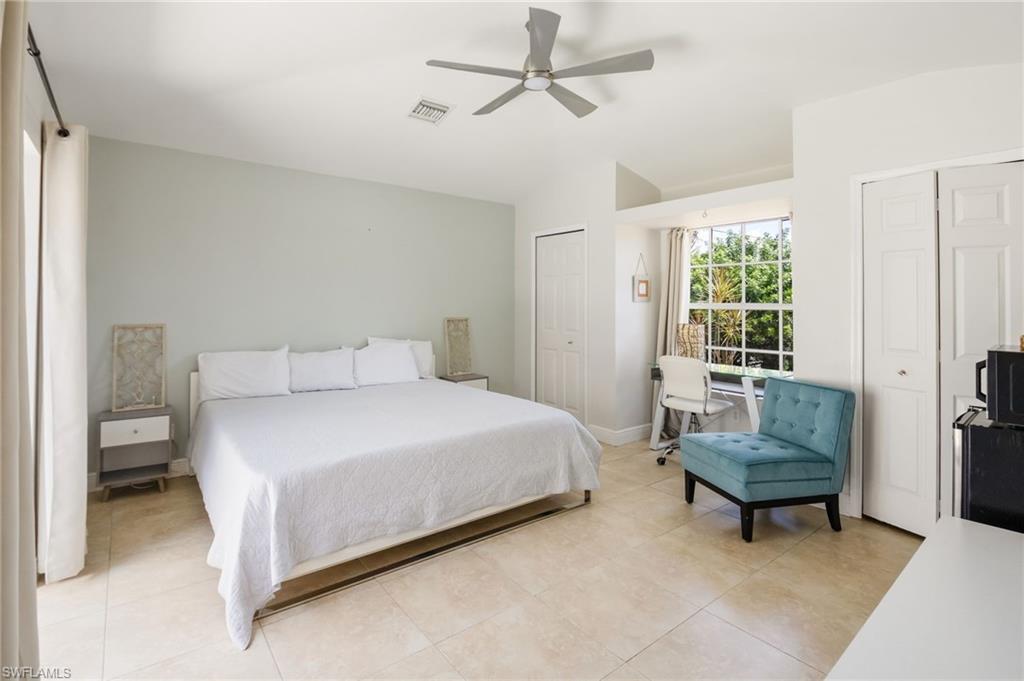 Mother in law suite just off of the courtyard pool has its own separate entrance bathroom. A great flex room that could even be used as an office!