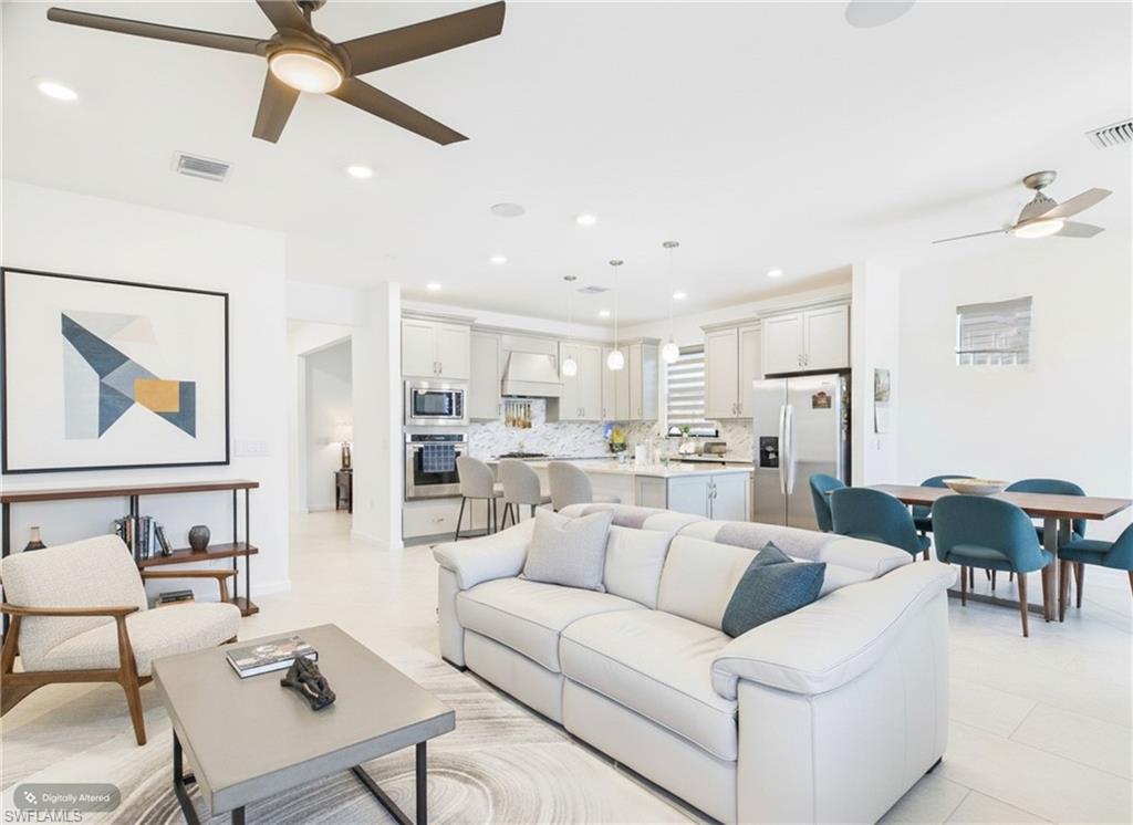 Virtually Staged Living Room