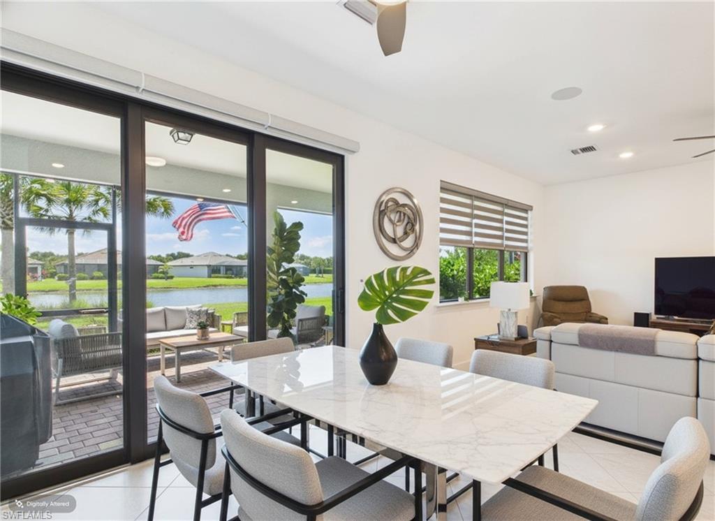 Virtually Staged Dining Area - Views of Lake