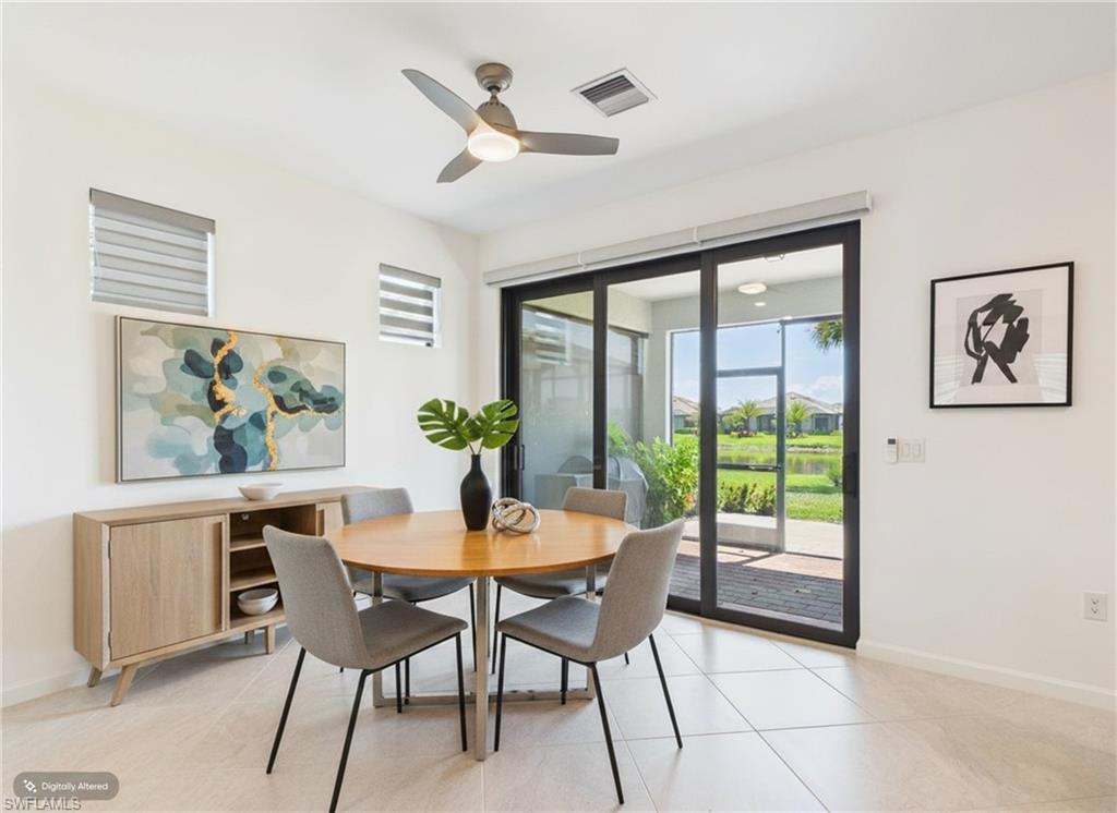 Virtually Staged Dining Area