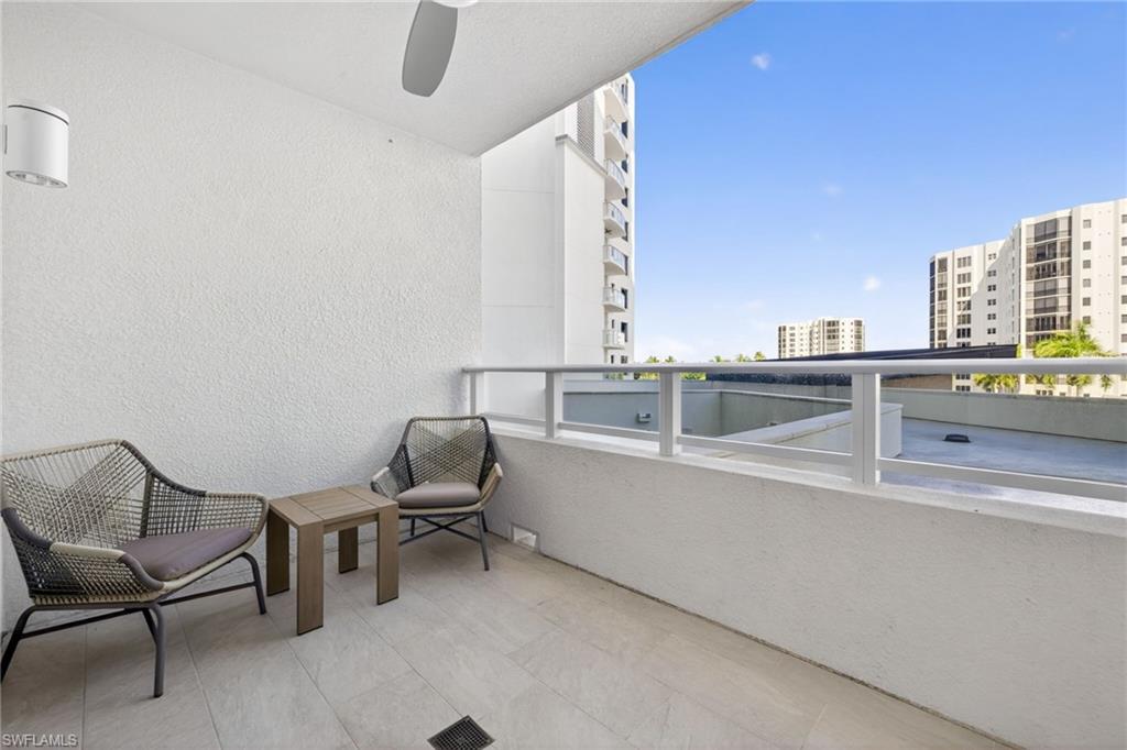 Spacious private open balcony