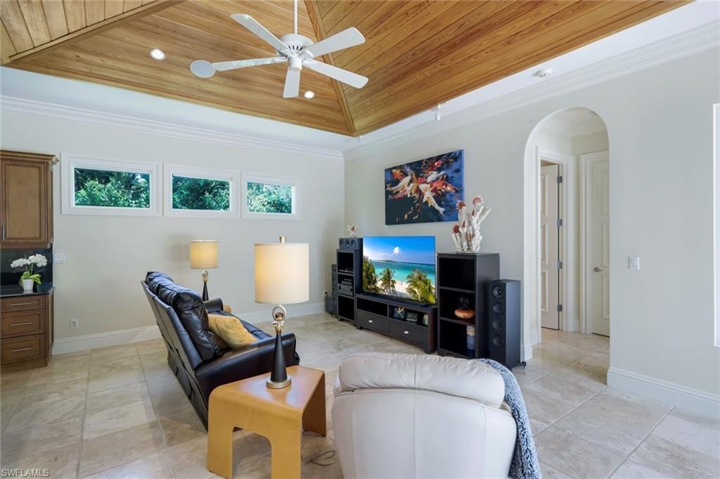 Family/Media Space off Open Kitchen