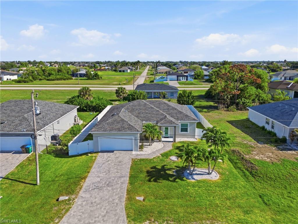 Spacious paver driveway