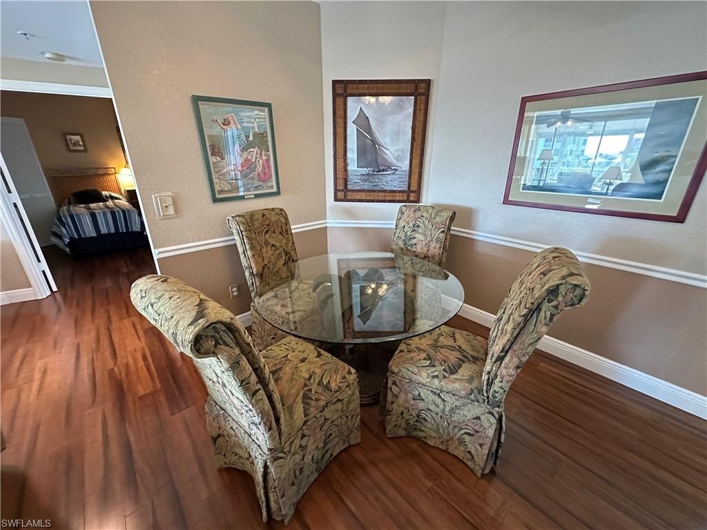 Wood-finish flooring throughout