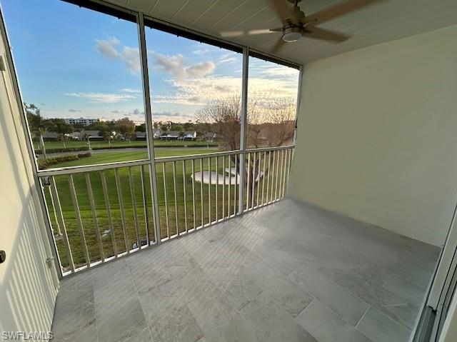Lanai with new tile flooring