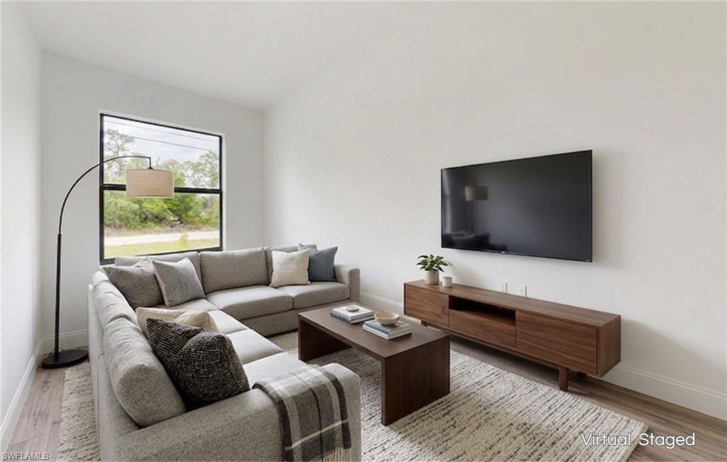 Den - Family room Virtual staged