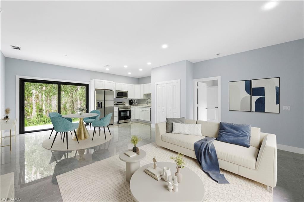 Photo includes virtual staging to showcase the possibility of the home.