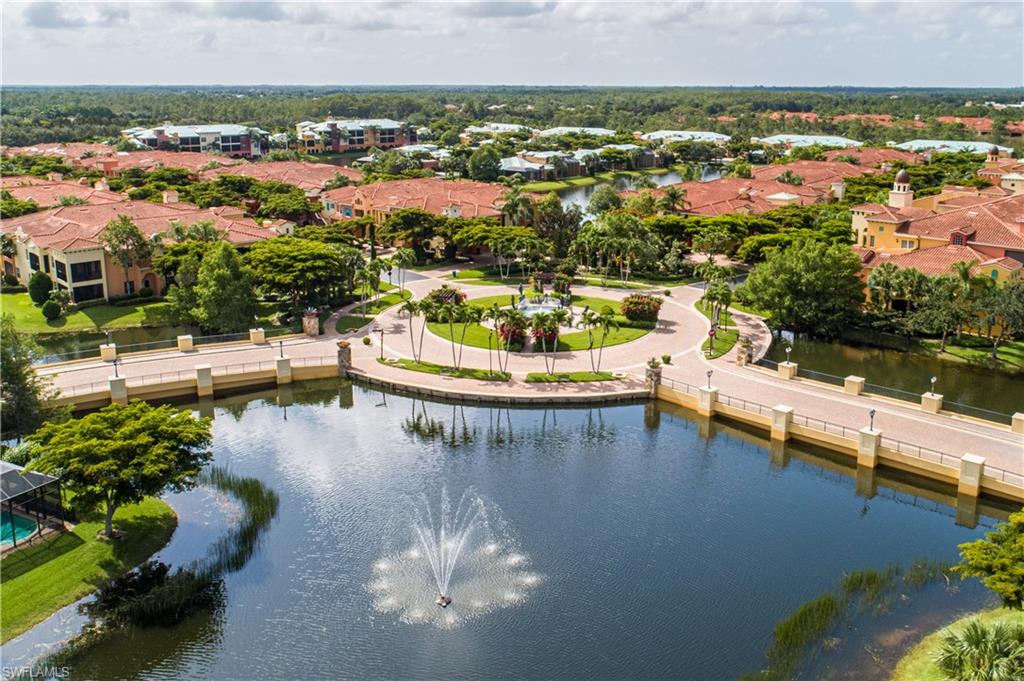 Aerial view of a large body of water