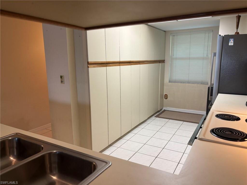 Plenty of cabinet space for pantry, dry goods and storage